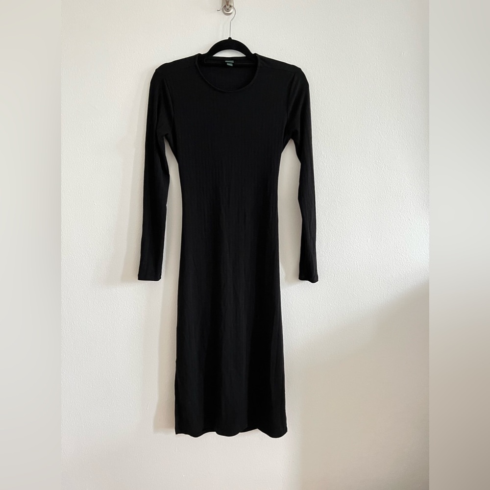Target Wild Fable, long black sleeve midi dress, size S - Picture 1 of 9